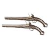 Image 2 : VERY FINE PAIR OF SILVER MOUNTED GOLD DECORATED OTTOMAN FLINTLOCK PISTOLS, CIRCA 1790.