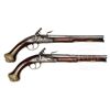 Image 1 : GOOD PAIR OF CARLSBAD SCHOOL FLINTLOCK HOLSTER PISTOLS, CIRCA 1730 SIGNED ON THE BREECH "IP".