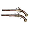 Image 2 : GOOD PAIR OF CARLSBAD SCHOOL FLINTLOCK HOLSTER PISTOLS, CIRCA 1730 SIGNED ON THE BREECH "IP".