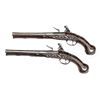 Image 2 : GOOD AND RARE PAIR OF FLINTLOCK HOLSTER PISTOLS, PERIOD 1690-1720 SIGNED G. FRUGONE.