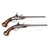 Image 1 : RARE PAIR OF RIFLED FRENCH FLINTLOCK TURNOFF HOLSTER PISTOLS BY FRANCOIS TEZENAS A ST ETIENNE.