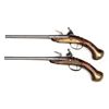 Image 2 : RARE PAIR OF RIFLED FRENCH FLINTLOCK TURNOFF HOLSTER PISTOLS BY FRANCOIS TEZENAS A ST ETIENNE.