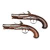 Image 2 : PAIR OF CONTINENTAL FLINTLOCK POCKET PISTOLS WITH CANNON BARRELS CIRCA 1790.