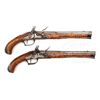 Image 1 : FINE SILVER MOUNTED PAIR OF GERMAN FLINTLOCK HOLSTER PISTOLS SIGNED BY I.C. KNUST, MECKLENBERG, CIRC