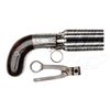 Image 1 : FINE MARIETTE BREVETE SCREW-BARREL PEPPERBOX PISTOL.