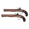 Image 2 : FINE CONDITION CASED PAIR OF WILLIAM PARKER FLINTLOCK DUELING PISTOLS WITH ACCESSORIES.