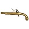 Image 2 : BRASS SCOTTISH ALL METAL FLINT PISTOL SIGNED T. MURDOCH.