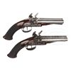 Image 1 : GOOD PAIR OF DOUBLE BARRELED ENGLISH FLINTLOCK COACH PISTOLS BY JAMES WILKINSON, LONDON, CIRCA 1810.