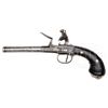 Image 2 : JOSEPH BUNNEY DOUBLE BARREL TURN-OFF SILVER MOUNTED PISTOL.
