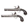 Image 2 : UNUSUAL PAIR OF ENGLISH FLINTLOCK BOXLOCK PISTOLS BY COLLIS OF OXFORD (JOHN COLLIS 1782-1798) CIRCA 