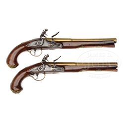 PAIR OF ENGLISH OFFICERS PISTOLS.
