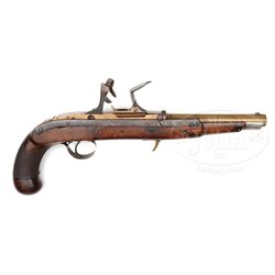 RARE EARLY HALL BREECHLOADING FLINTLOCK PISTOL