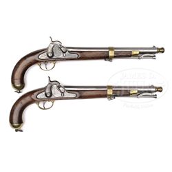 PAIR OF MODEL 1855 PISTOL CARBINES.