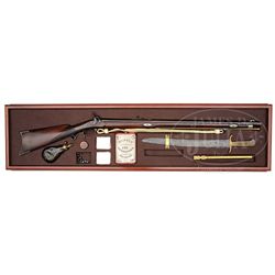 WURFFLEIN TURNER RIFLE WITH "BAHNFREI" SABRE BAYONET.