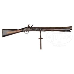 MASSIVE FLINTLOCK BLUNDERBUSS FOR USE ABOARD SHIP, LOCK BY COOPER & GOODMAN, CIRCA 1850.