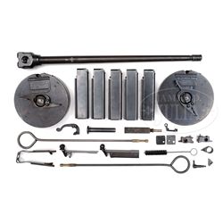 COLLECTOR'S LOT OF THOMPSON MACHINE GUN PARTS AND ACCESSORIES.