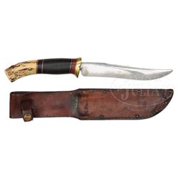 RARE SCAGEL FIGHTING KNIFE WITH SHEATH.