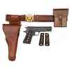 Image 3 : *COLT MODEL 1911-A1 SEMI-AUTO MILITARY PISTOL WITH GENERAL OFFICER'S BELT AND HOLSTER RIG IDENTIFIED