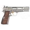 Image 1 : **ONE OF A KIND* CAPTURED BROWNING RENAISSANCE HIGH POWER SEMI-AUTO PISTOL AS LIBERATED FROM SADDAM 