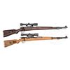 Image 1 : *EXTREMELY RARE CONSECUTIVE SERIAL NUMBERED PAIR OF GUSTLOFF WERKE BCD 4 LONG SIDE RAIL SNIPER RIFLE