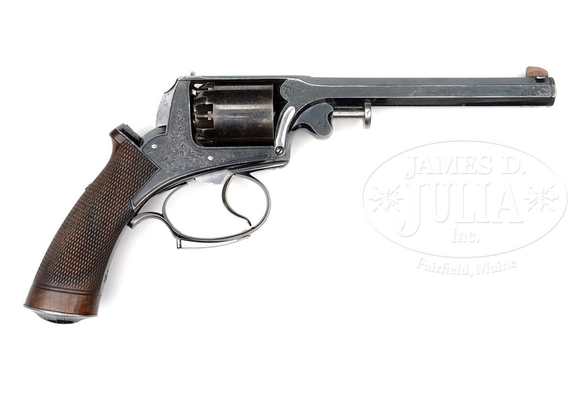 Adams Revolver Reproduction VERY RARE CASED TRANSITIONAL BEAUMONT-ADAMS PATENT DA PERCUSSION ...