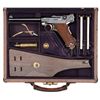 Image 1 : *× BEAUTIFUL CASED STOEGER AMERICAN EAGLE NAVY LUGER WITH STOCK AND ACCESSORIES.