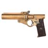 Image 2 : RARE KRIEGSMARINE DOUBLE BARREL AWW37 BRASS SIGNAL PISTOL.