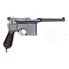 Image 2 : MAUSER C96 CONEHAMMER WITH FIXED SIGHT AND MATCHING STOCK.