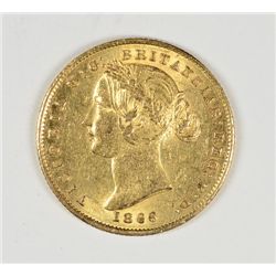 1886 AUSTRALIA GOLD SOVEREIGN KM4 BU