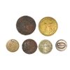 Image 1 : 6 VARIOUS EARLY AMERICAN TOKENS 1800'S UNATTRIBUTED
