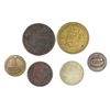 Image 2 : 6 VARIOUS EARLY AMERICAN TOKENS 1800'S UNATTRIBUTED
