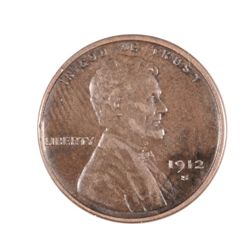 1912-S LINCOLN CENTS AU/BU