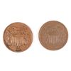 Image 1 : 1864 & 1865 TWO CENT PCS VF/XF