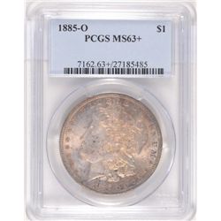 1885-O MORGAN DOLLAR PCGS MS63+