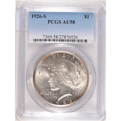 1926-S PEACE DOLLAR PCGS AU 58