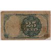 Image 2 : 1874 TWENTY FIVE CENT US FRACTIONAL NOTE  AG