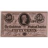 Image 1 : 1864 FIFTY CENT CONFEDERATE STATES OF AMERICA NOTE AU