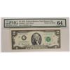 Image 2 : 10-1976 $2 FEDERAL RESERVE NOTE (KANSAS CITY BRICK) PMG 64'S