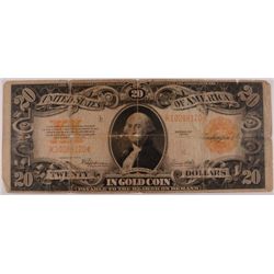 1922 $20 GOLD CERTIFICATE GOOD