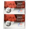 Image 1 : ( 2 ) 2009 SILVER D.C. AND TERRITORIES QUARTERS PROOF SETS