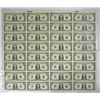 Image 1 : UNCUT SHEET OF 32  2003 $1.00  FEDERAL RESERVE NOTES