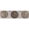 Image 1 : 1921 (P,D,S) WALKING LIBERTY HALF DOLLARS AG'S