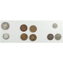 TYPE COIN LOT, 9 COINS TOTAL, LOT INCLUDES: