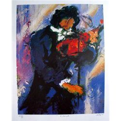 Duaiv Lithograph Violinist Signed and Numbered