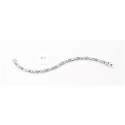 6 Carat Emerald & Diamond Tennis Bracelet