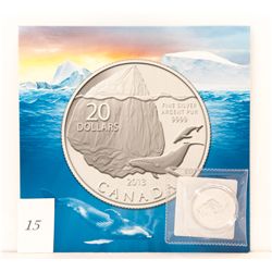 Twenty Dollar Solid Silver Canadian Arctic Coin and