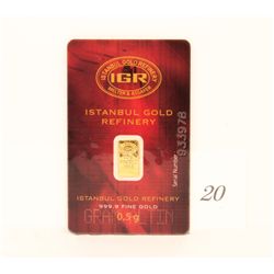 999.Solid Gold Bar & Certificate with Serial Number *NO SHIPPING AVAILABLE*