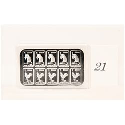 Uncut Sheet of One Gram Silver Bars .999 Silver *NO SHIPPING AVAILABLE*