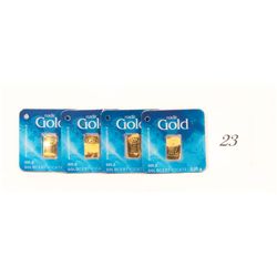 4x .999 Solid Gold Bars with Assay Cards *NO SHIPPING AVAILABLE*