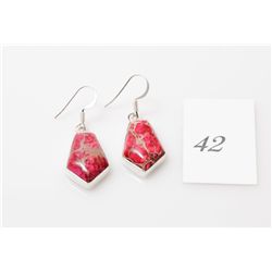 New genuine turqouise sterling silver earrings
